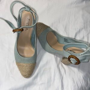 JustFab heels  7 1/5 blue
